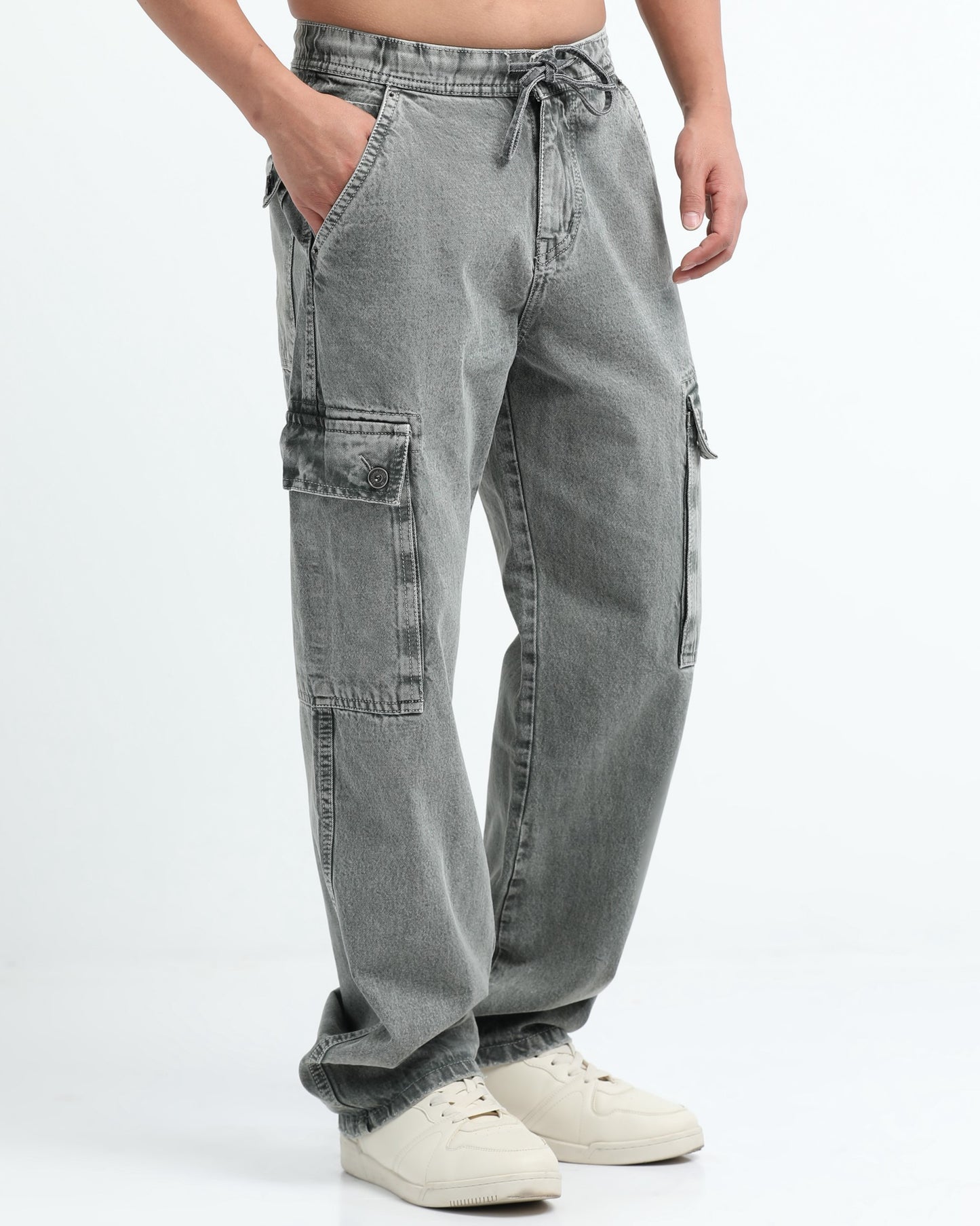 MAVERICK STONE GREY DENIM - Relaxed fit