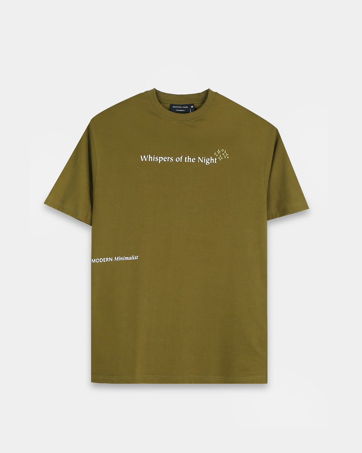 WHISPERS OF THE NIGHT MOSS GREEN TEE - Oversized fit
