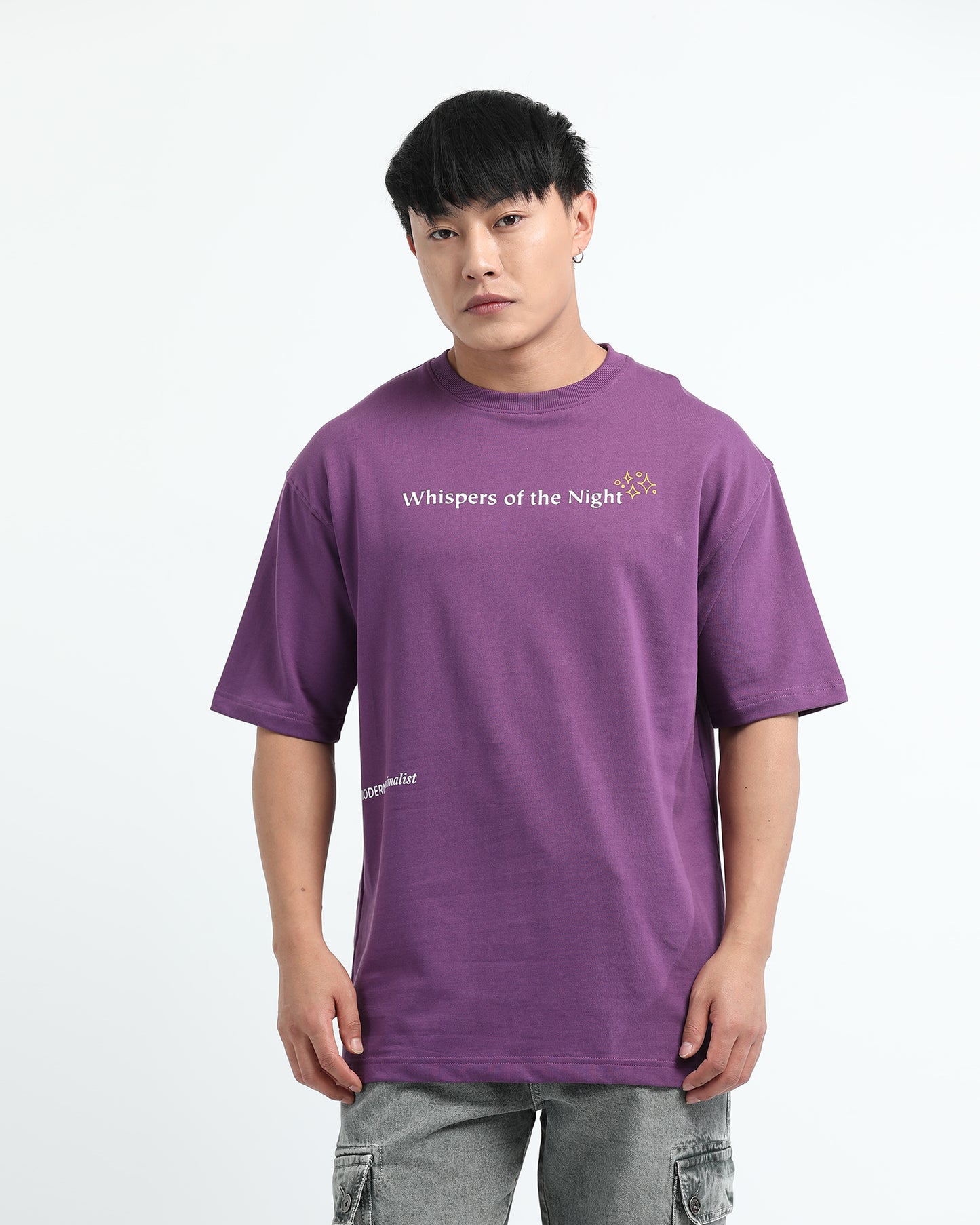 WHISPERS OF THE NIGHT PURPLE TEE - Oversized fit