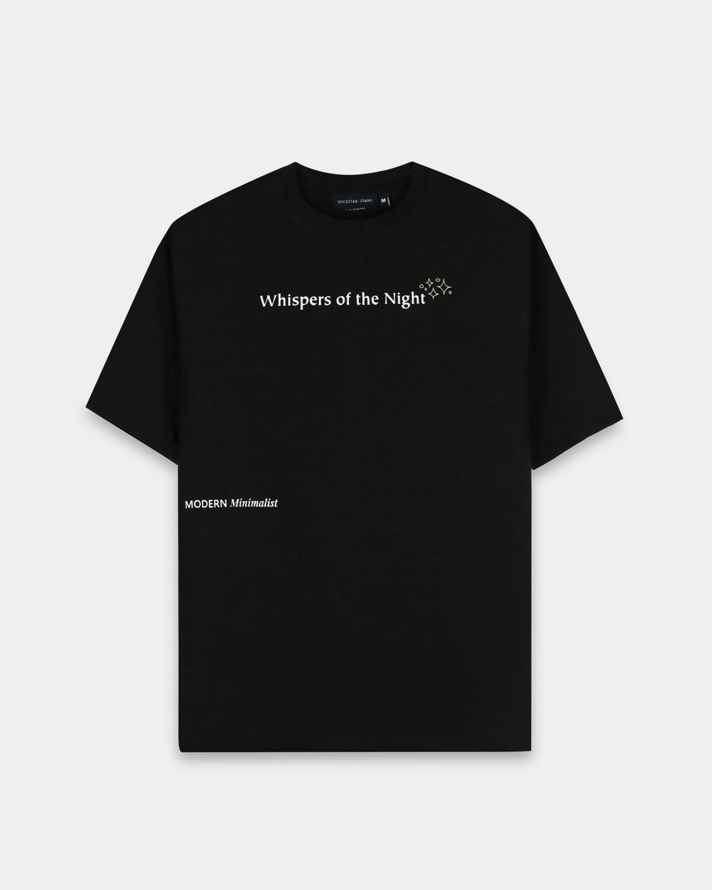 WHISPERS OF THE NIGHT BLACK TEE - Oversized fit