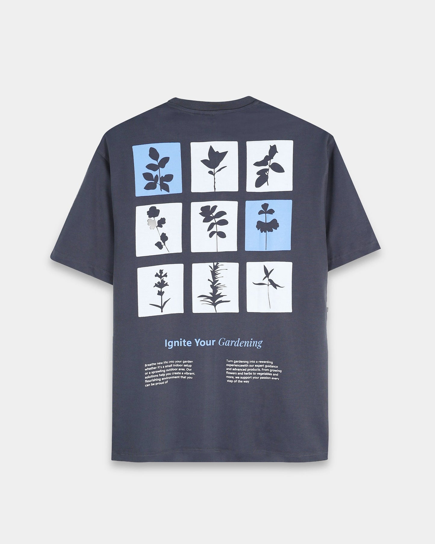 IGNITE YOUR GARDENING GREY TEE - Oversized fit