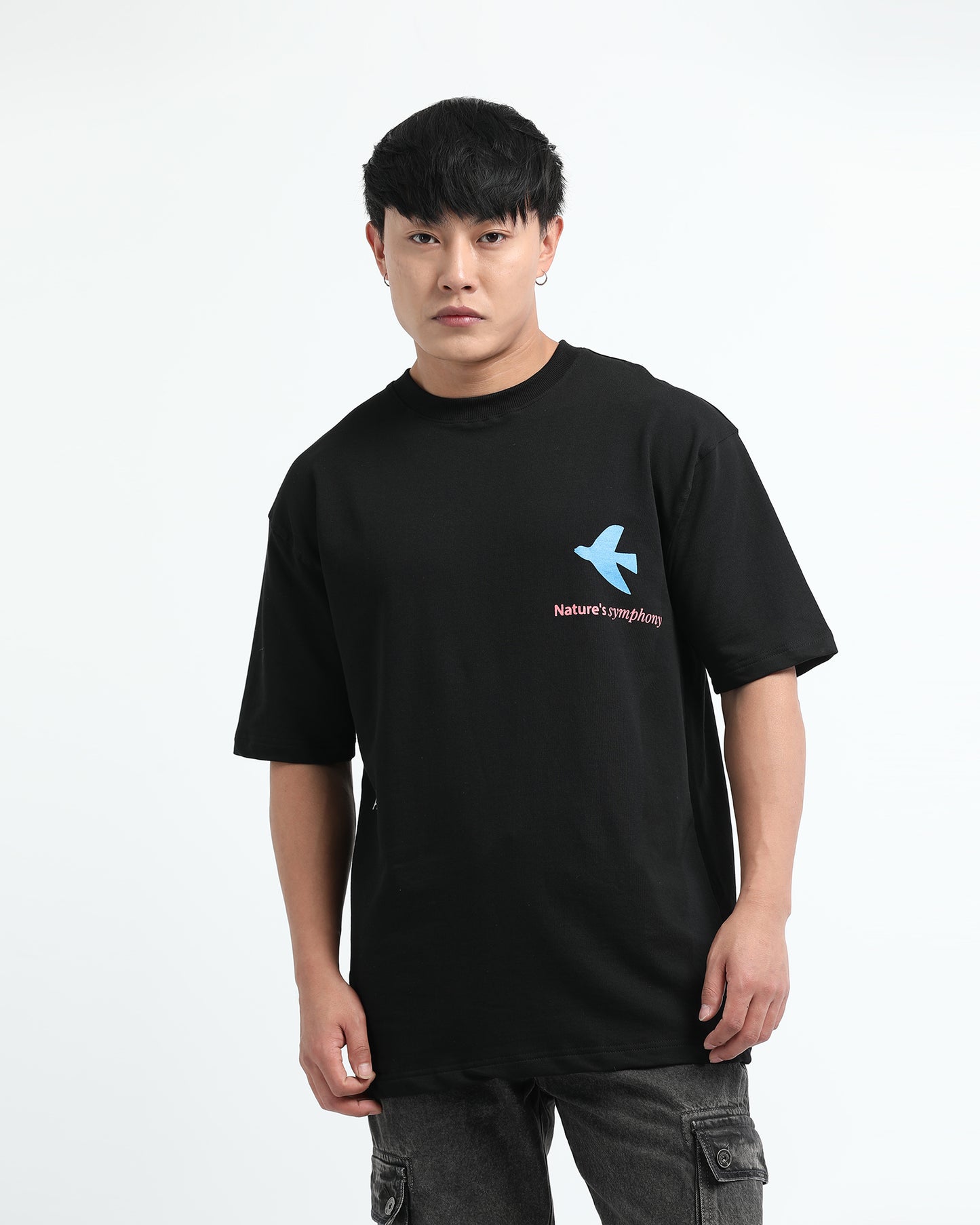 SERENITY BLACK TEE - Oversized fit