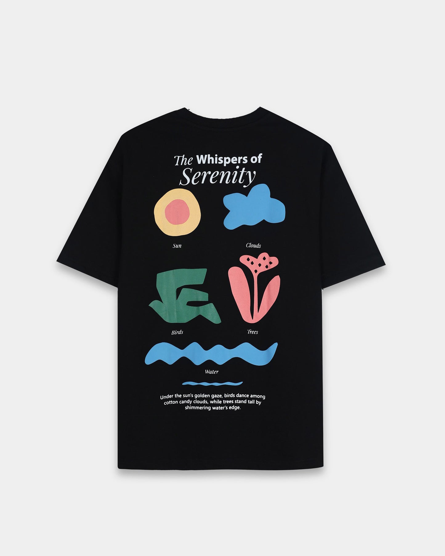 SERENITY BLACK TEE - Oversized fit
