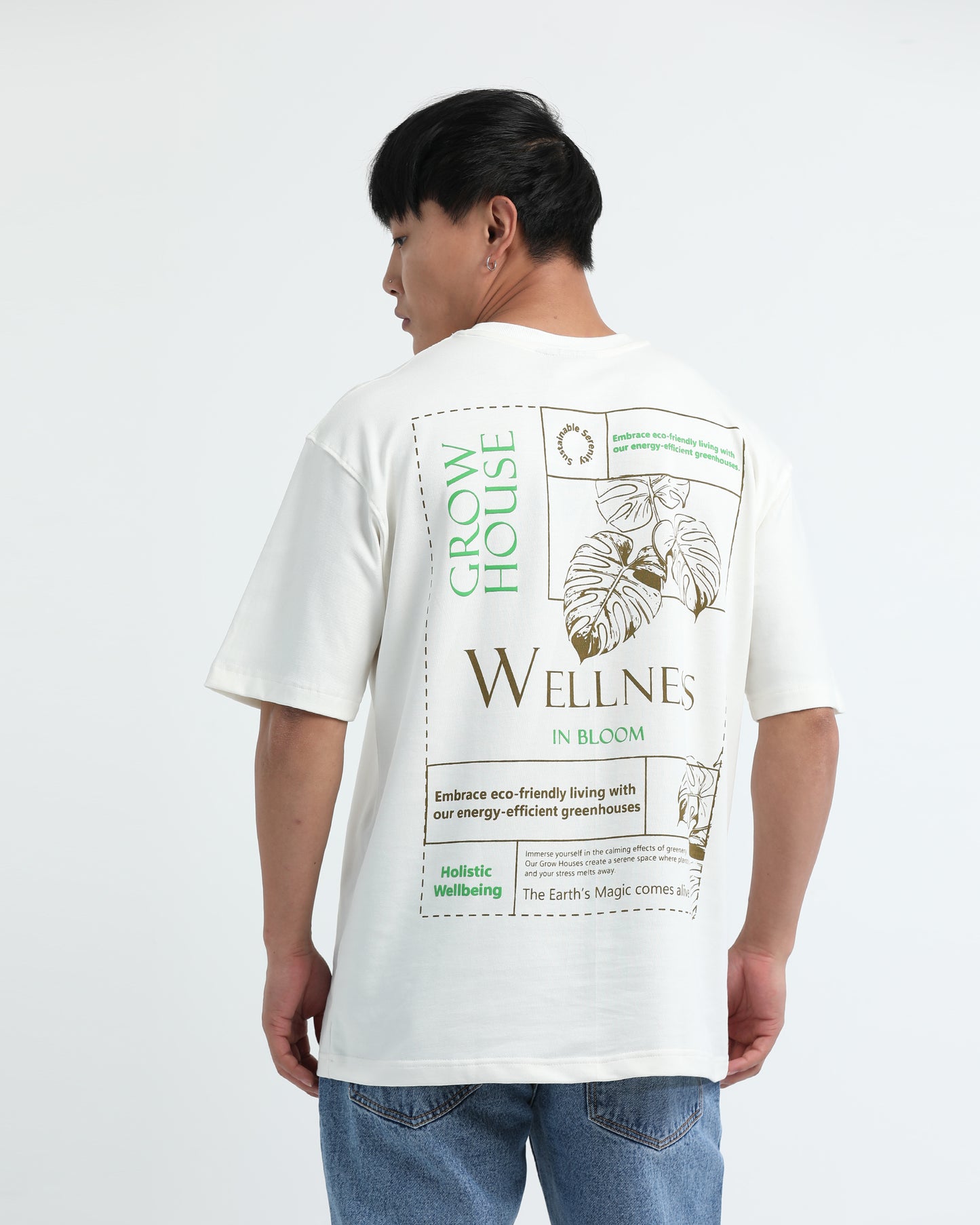 WELLNESS IN BLOOM OFF WHITE TEE - Oversized fit