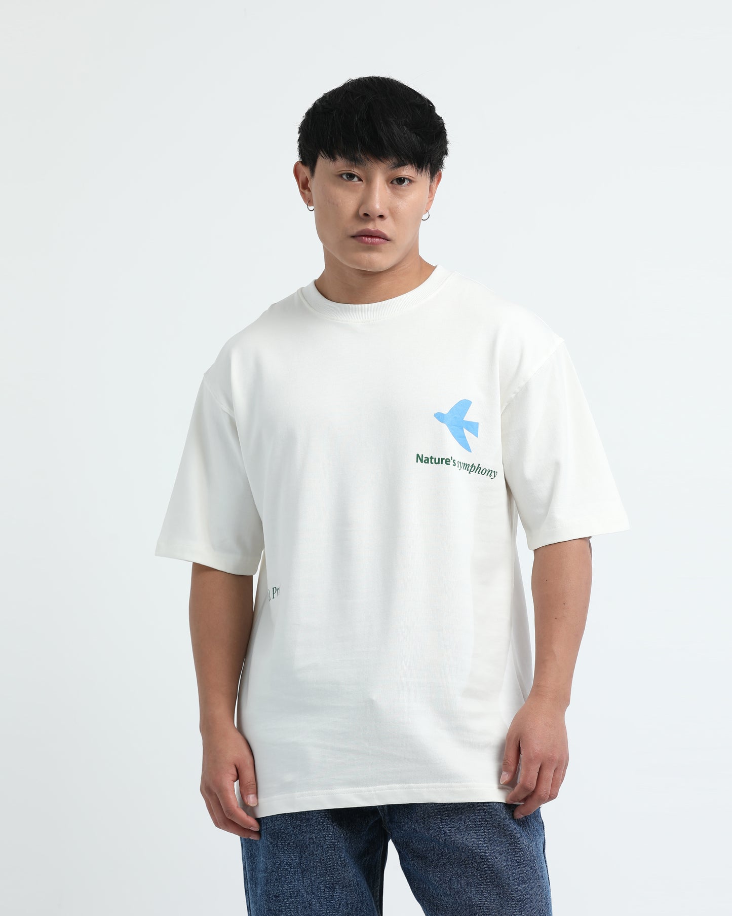 SERENITY OFF WHITE TEE - Oversized fit