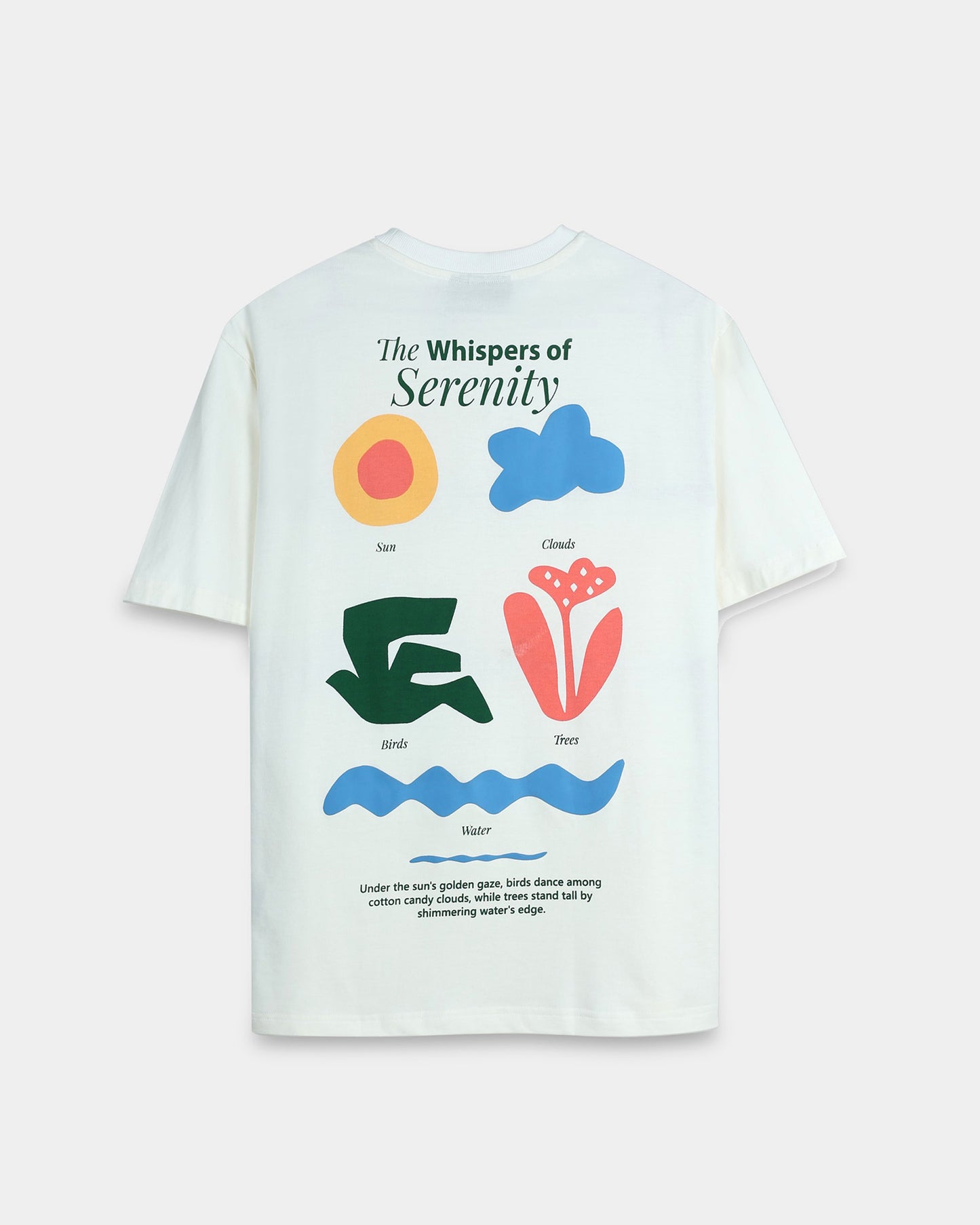 SERENITY OFF WHITE TEE - Oversized fit