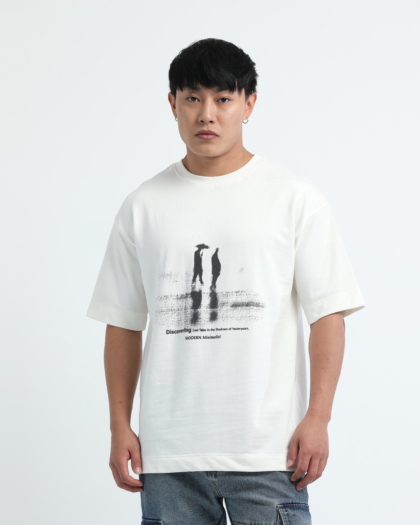 DISCOVERING OFF WHITE TEE - Oversized fit