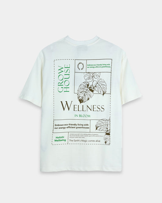WELLNESS IN BLOOM OFF WHITE TEE - Oversized fit