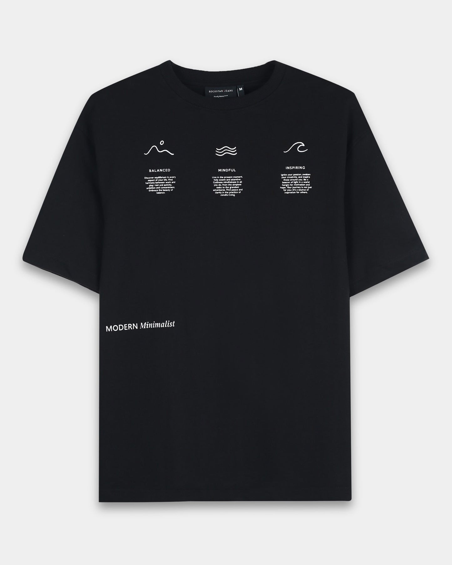 BALANCE OF THOUGHT - Black Oversized fit