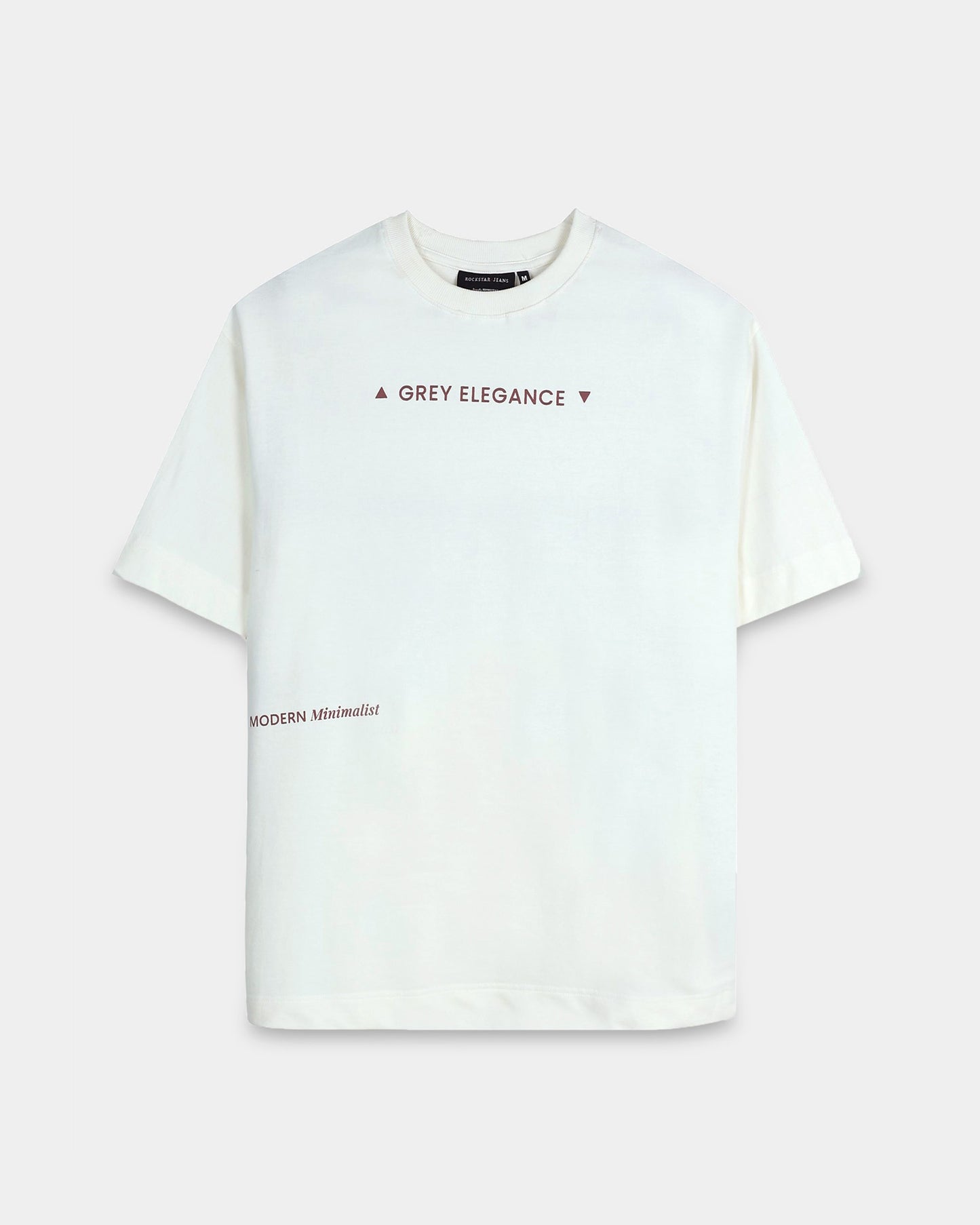 GREY ELEGANCE OFF WHITE TEE - Oversized fit