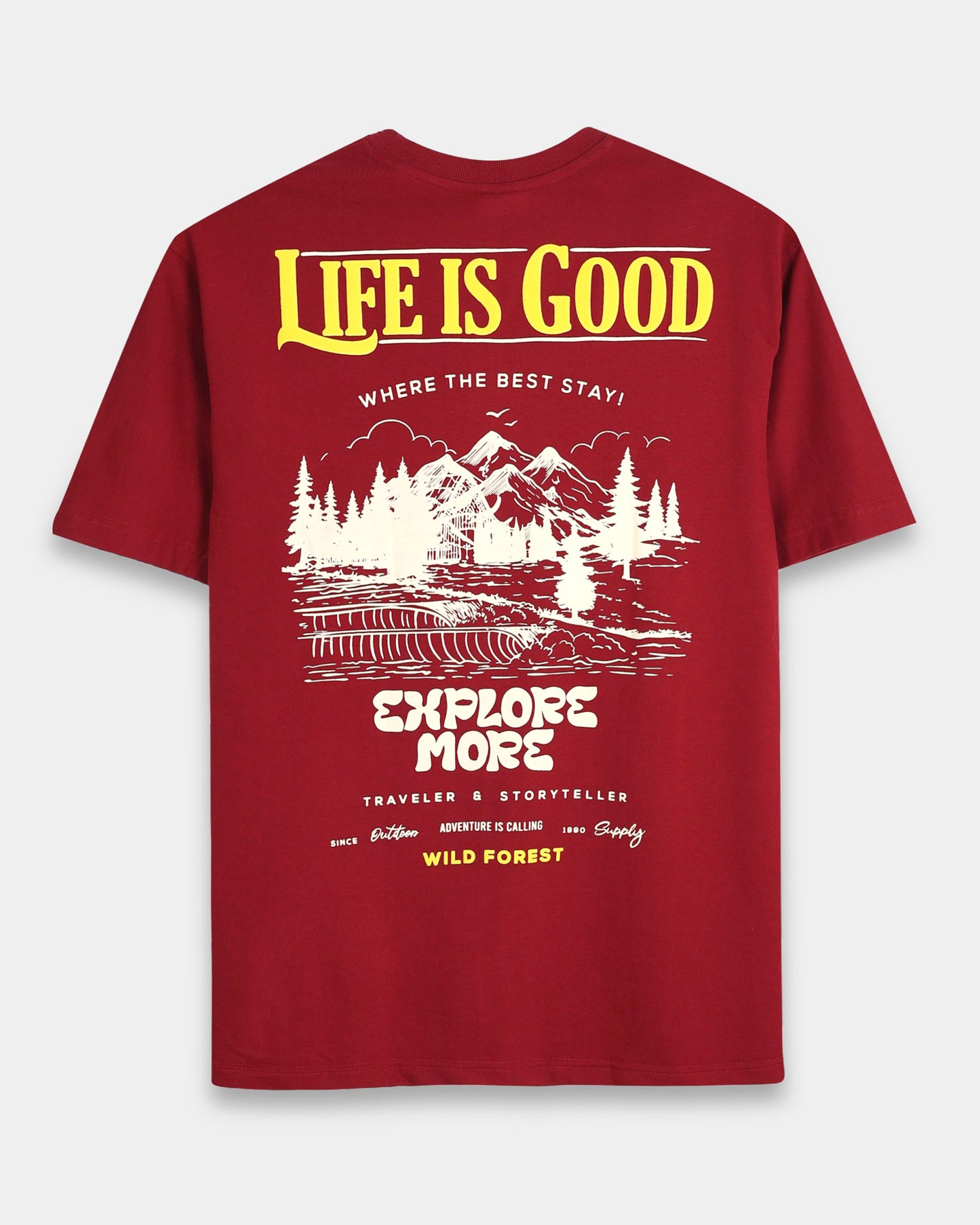 ADVENTURE CALLING - Maroon Oversized fit