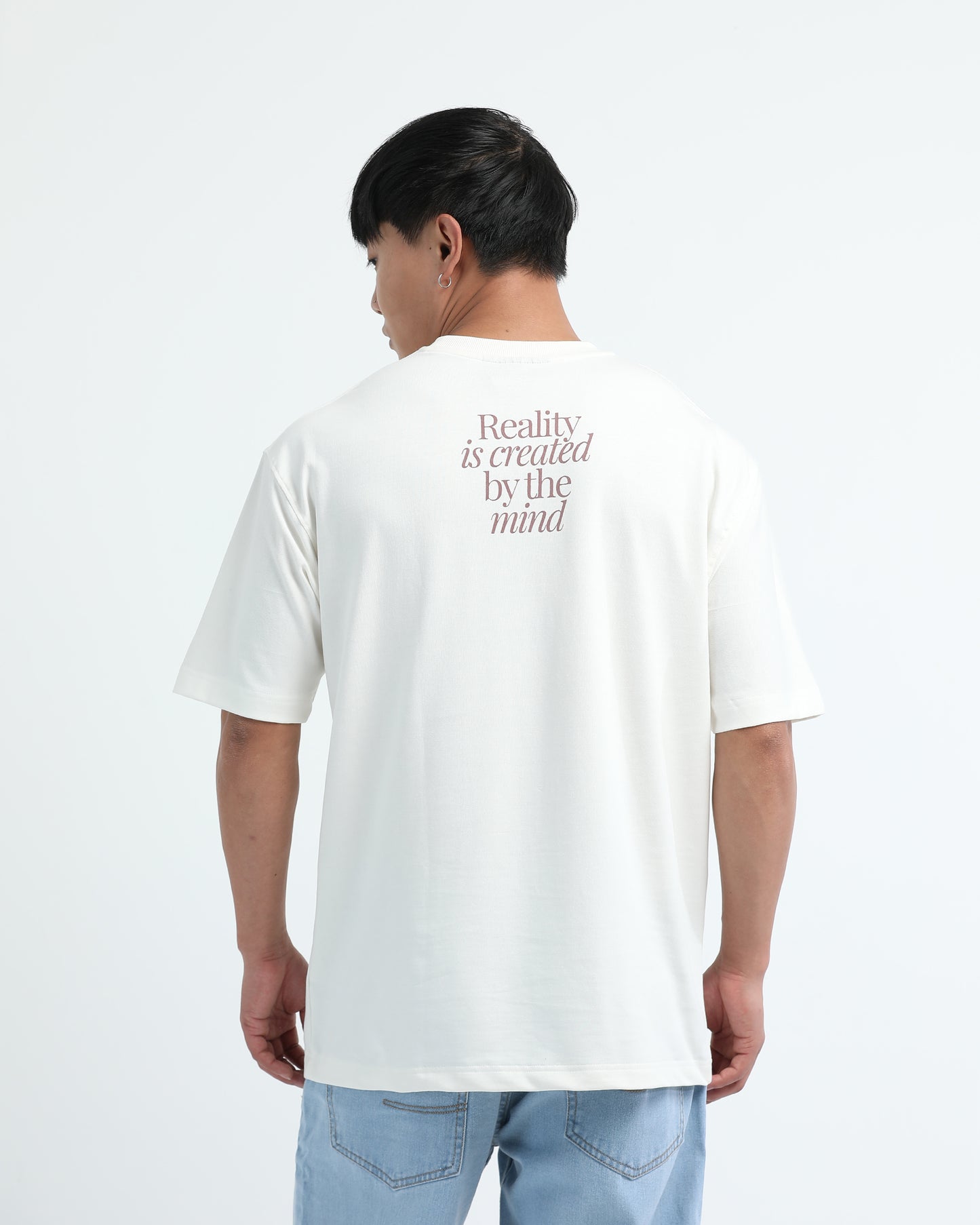 BALANCE OF THOUGHT OFF WHITE TEE - Oversized fit