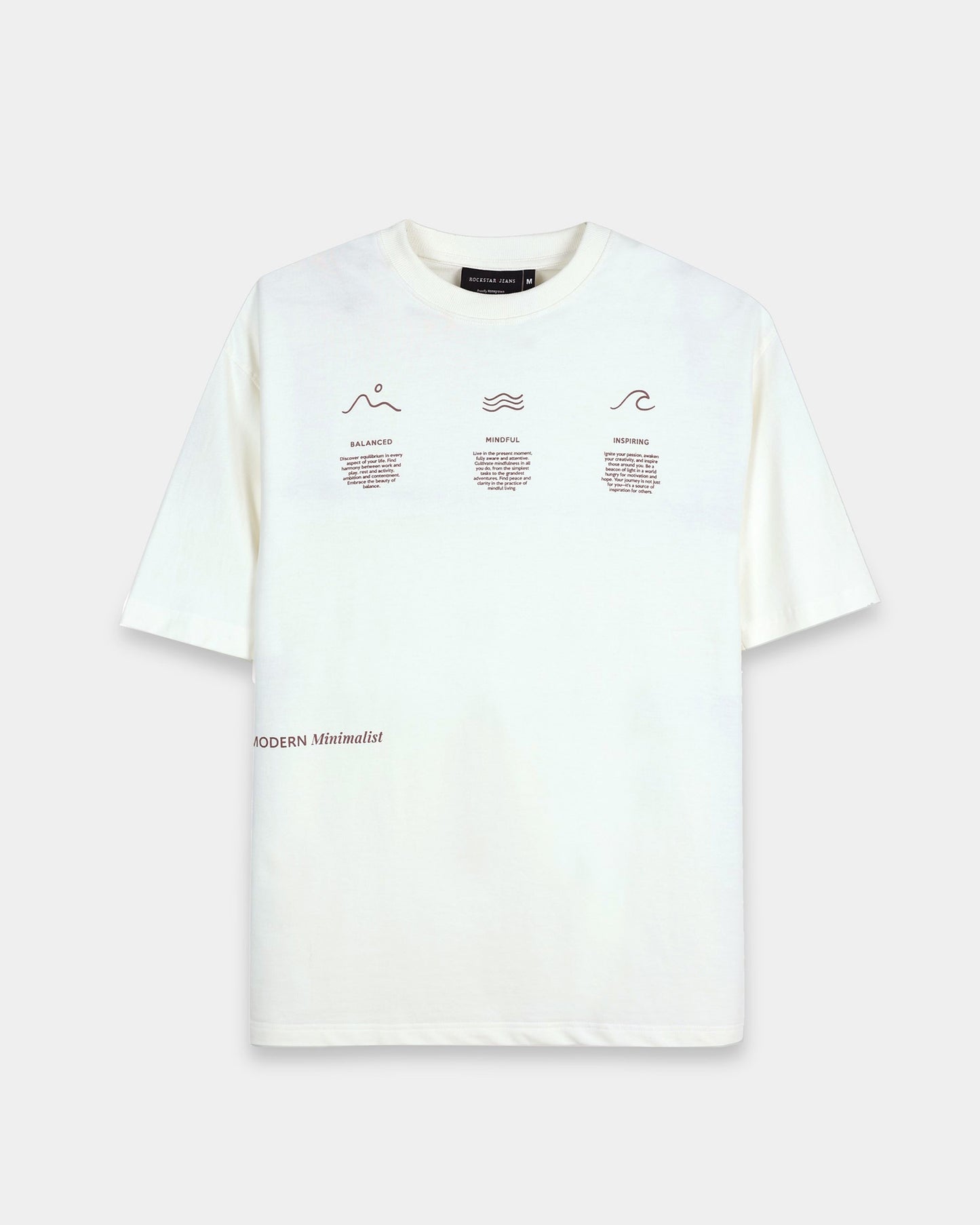 BALANCE OF THOUGHT OFF WHITE TEE - Oversized fit