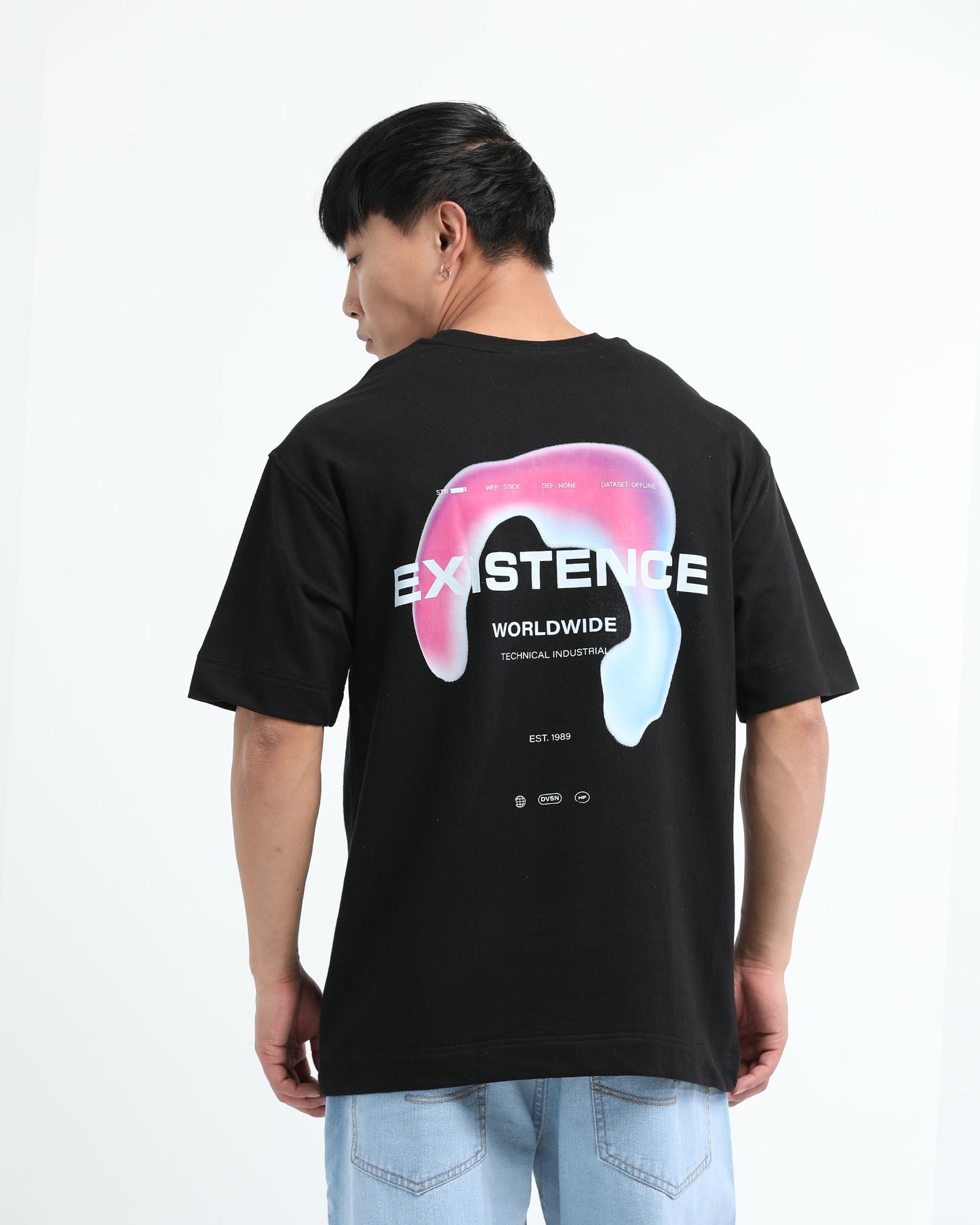 EXISTENCE BLACK TEE - Oversized fit