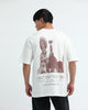 HARMONY Relaxed Fit Cotton Printed T-Shirt Off White