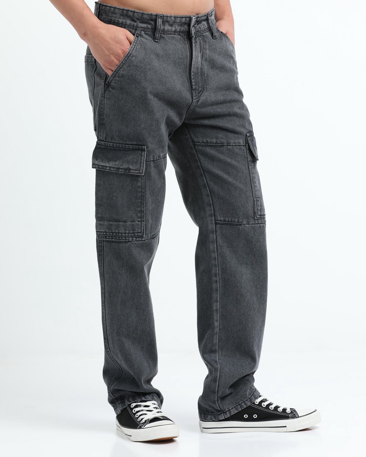 NOMAD CHARCOAL DENIM - Relaxed fit