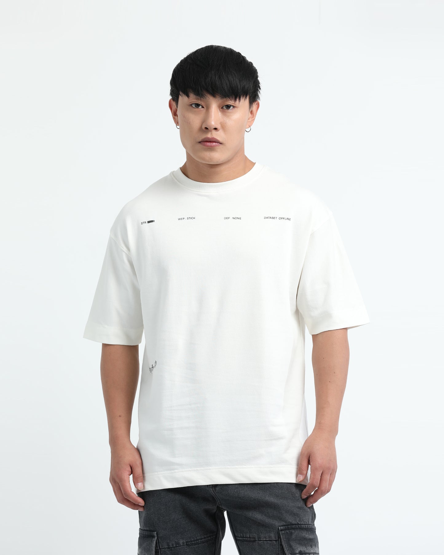 EXISTENCE OFF WHITE TEE - Oversized fit