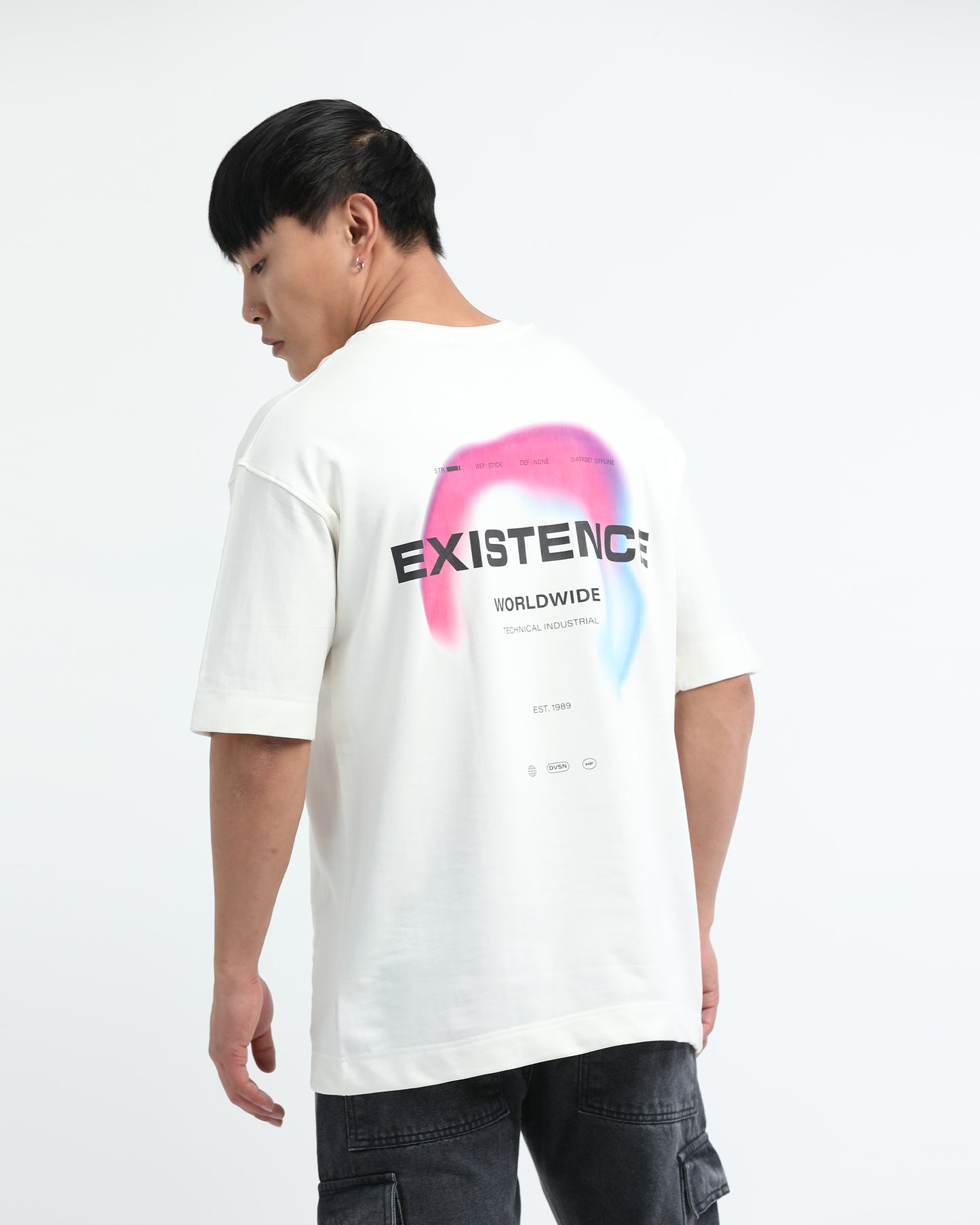 EXISTENCE OFF WHITE TEE - Oversized fit