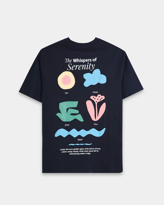 SERENITY NAVY BLUE TEE - Oversized fit
