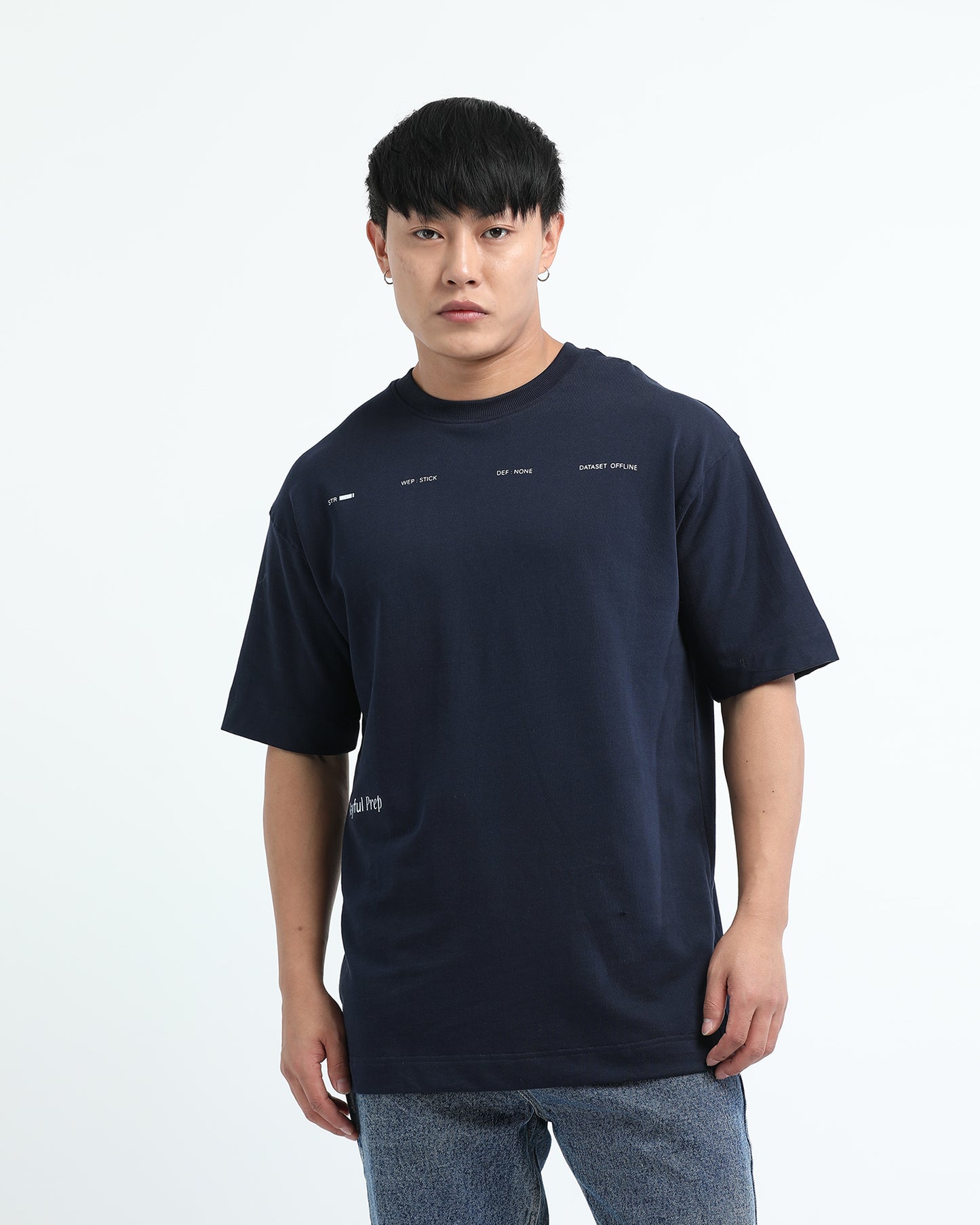 EXISTENCE NAVY BLUE TEE - Oversized fit