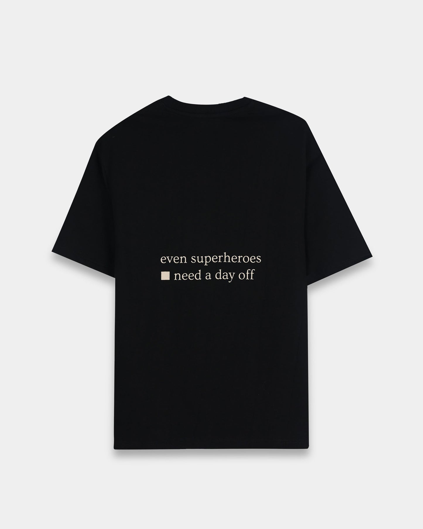 SELF CARE BLACK TEE - Oversized fit