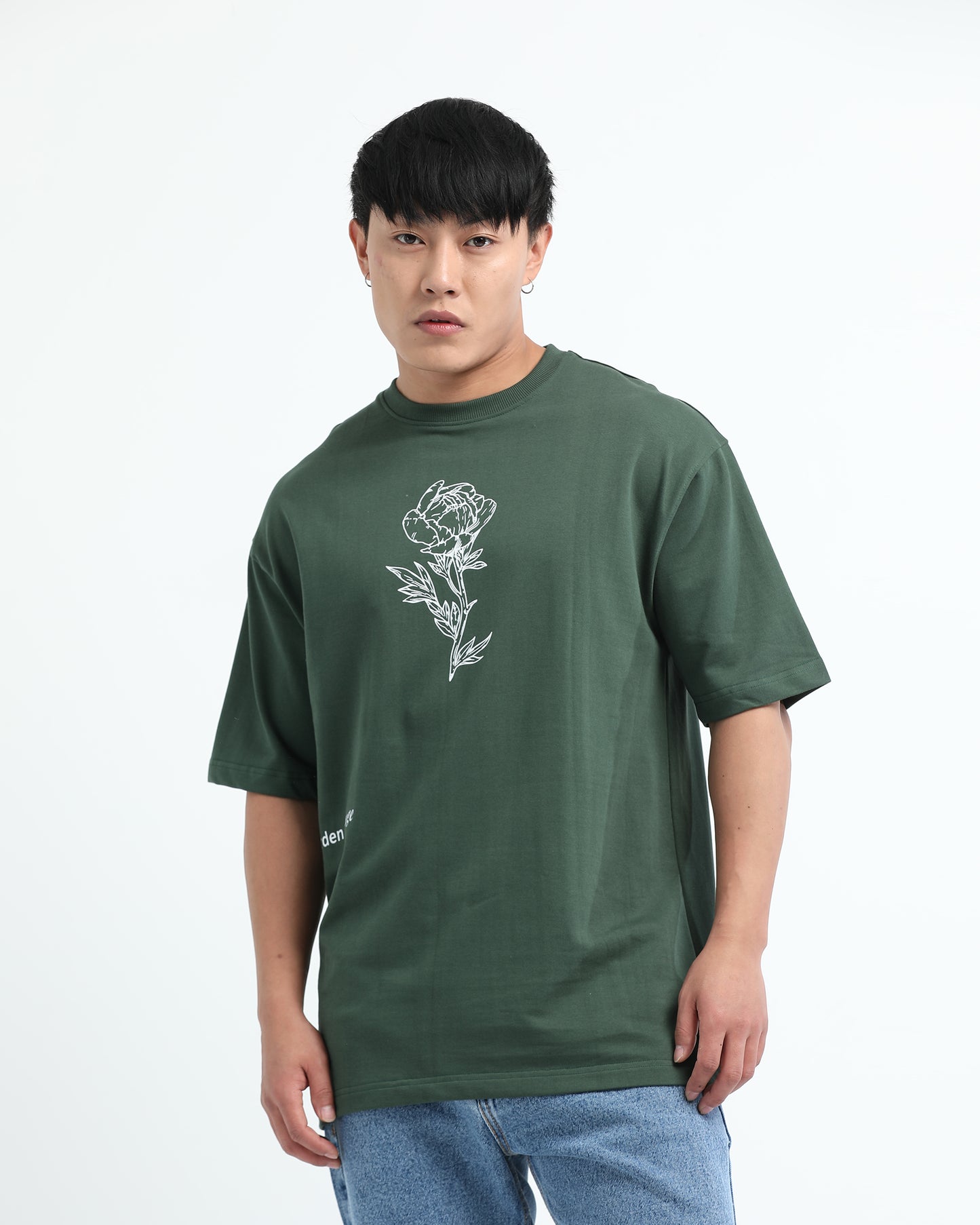 REIMAGINE FOREST GREEN TEE - Oversized fit