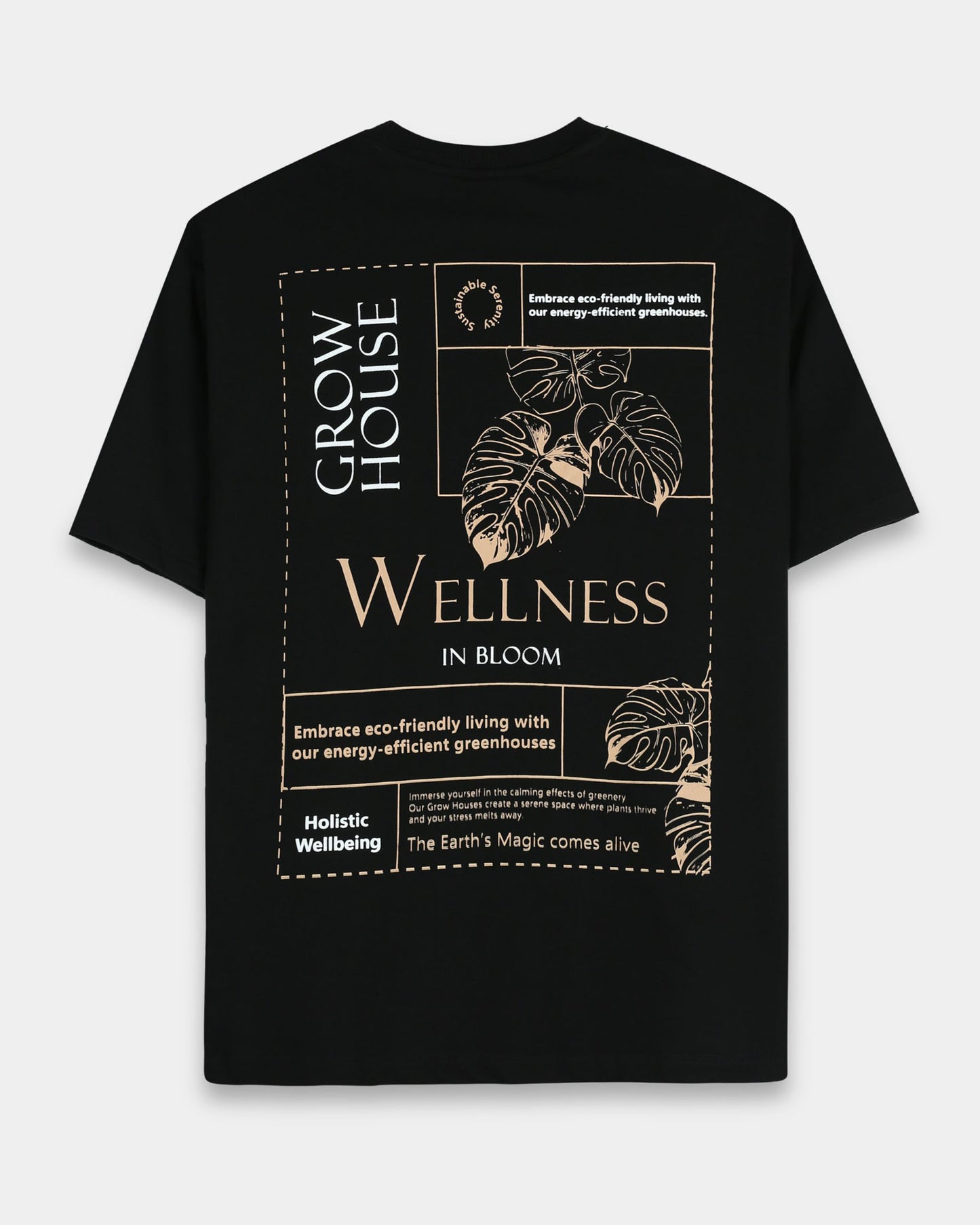 WELLNESS IN BLOOM - Black Oversized fit