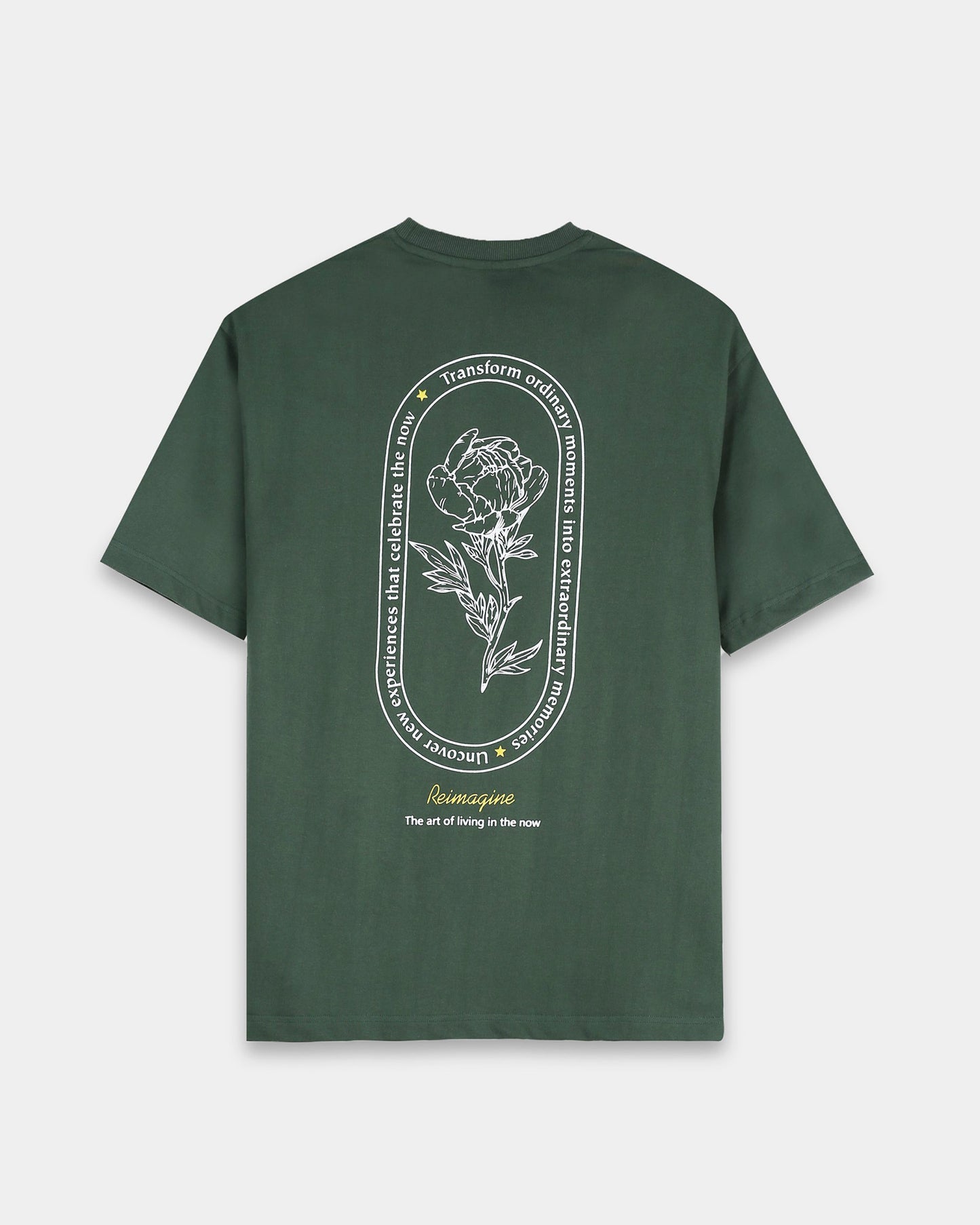 REIMAGINE FOREST GREEN TEE - Oversized fit