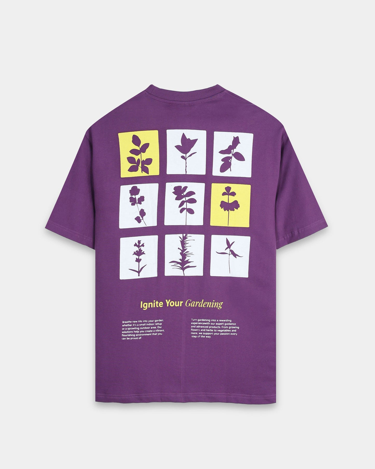 IGNITE YOUR GARDENING PURPLE TEE - Oversized fit
