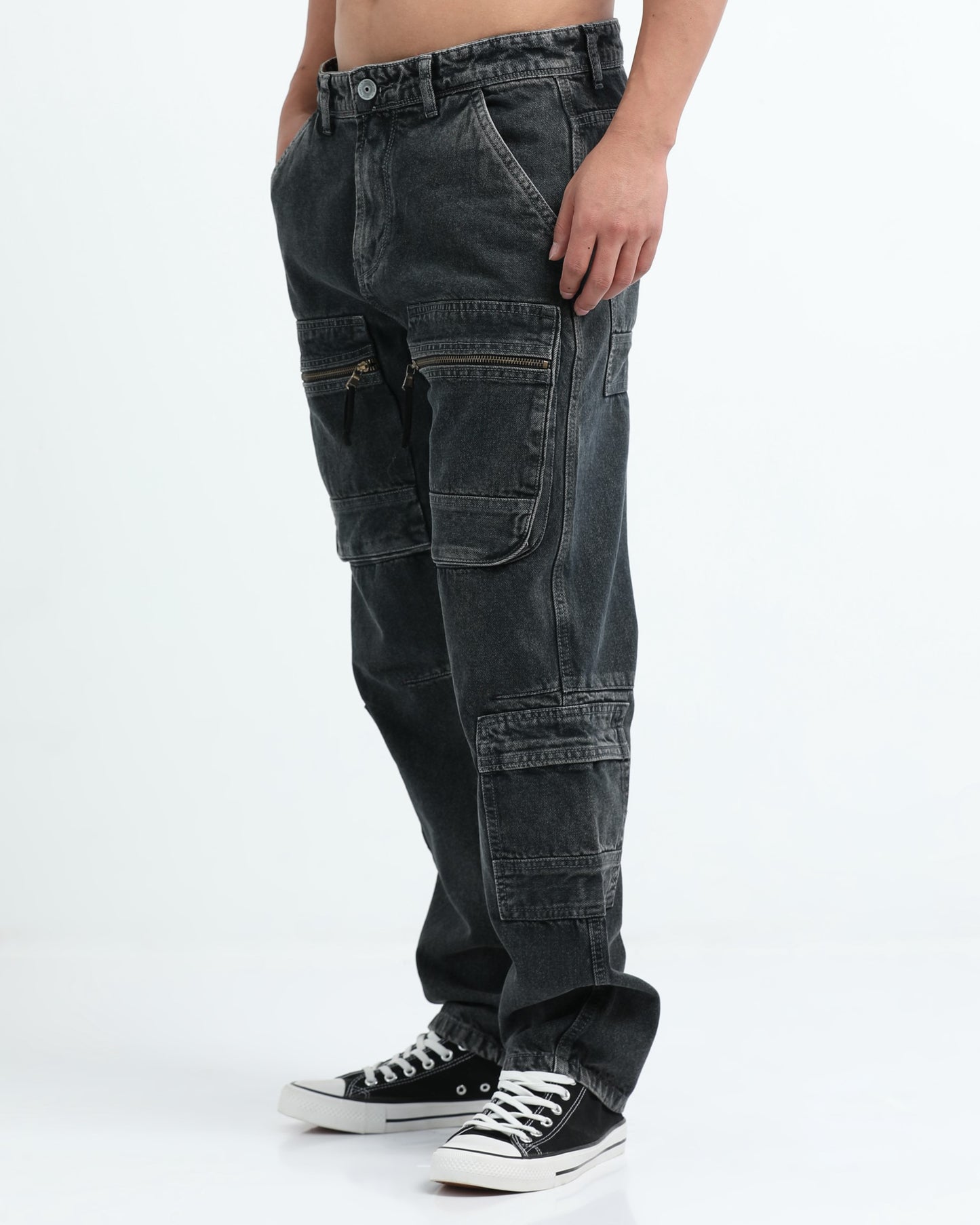 SHOW STOPPER BLACK DENIM - Relaxed fit