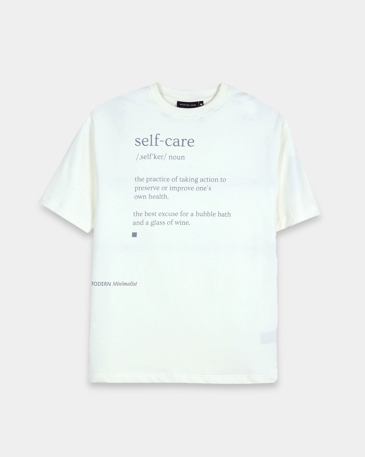 SELF CARE OFF WHITE TEE - Oversized fit