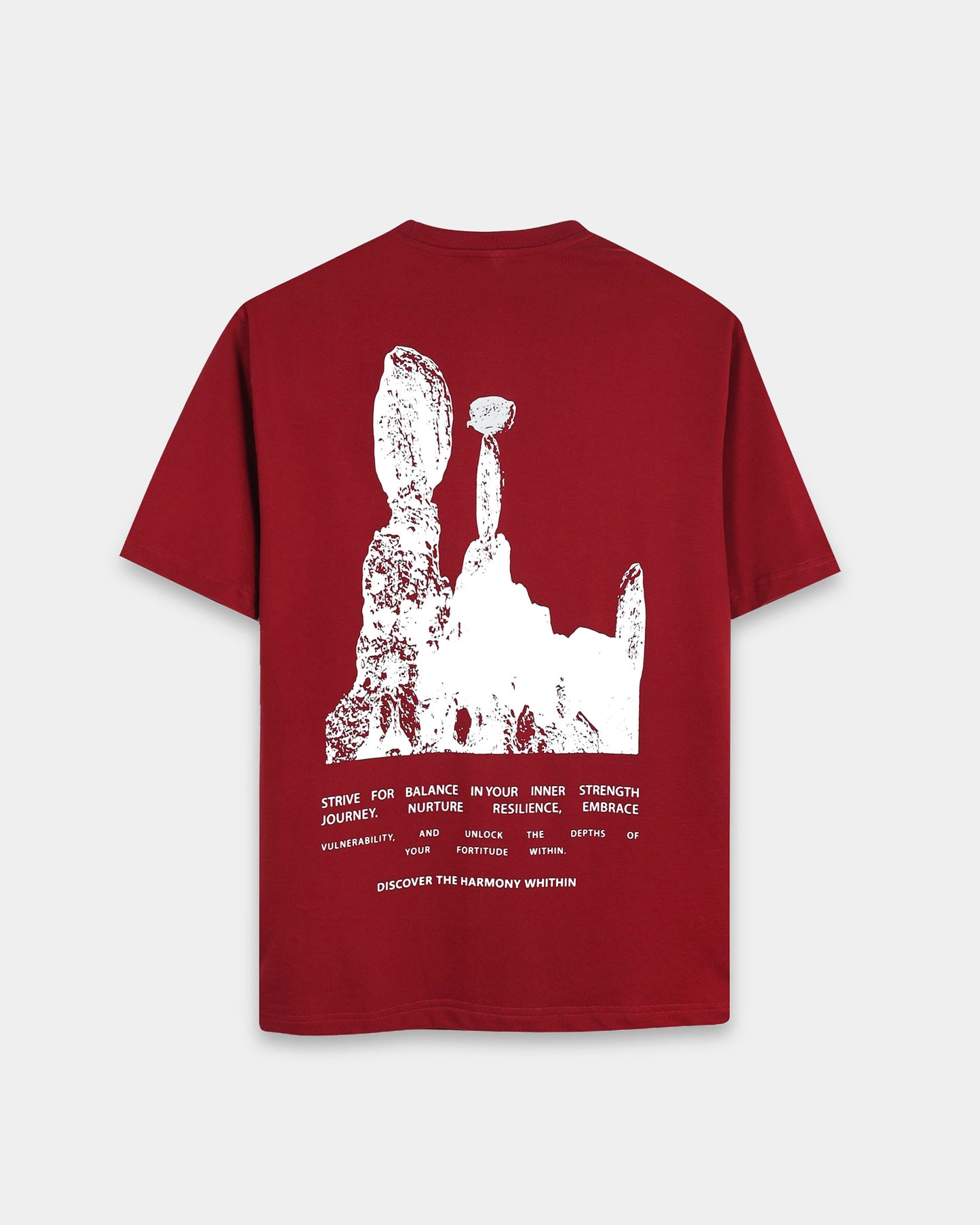 HARMONY MAROON TEE - Oversized fit
