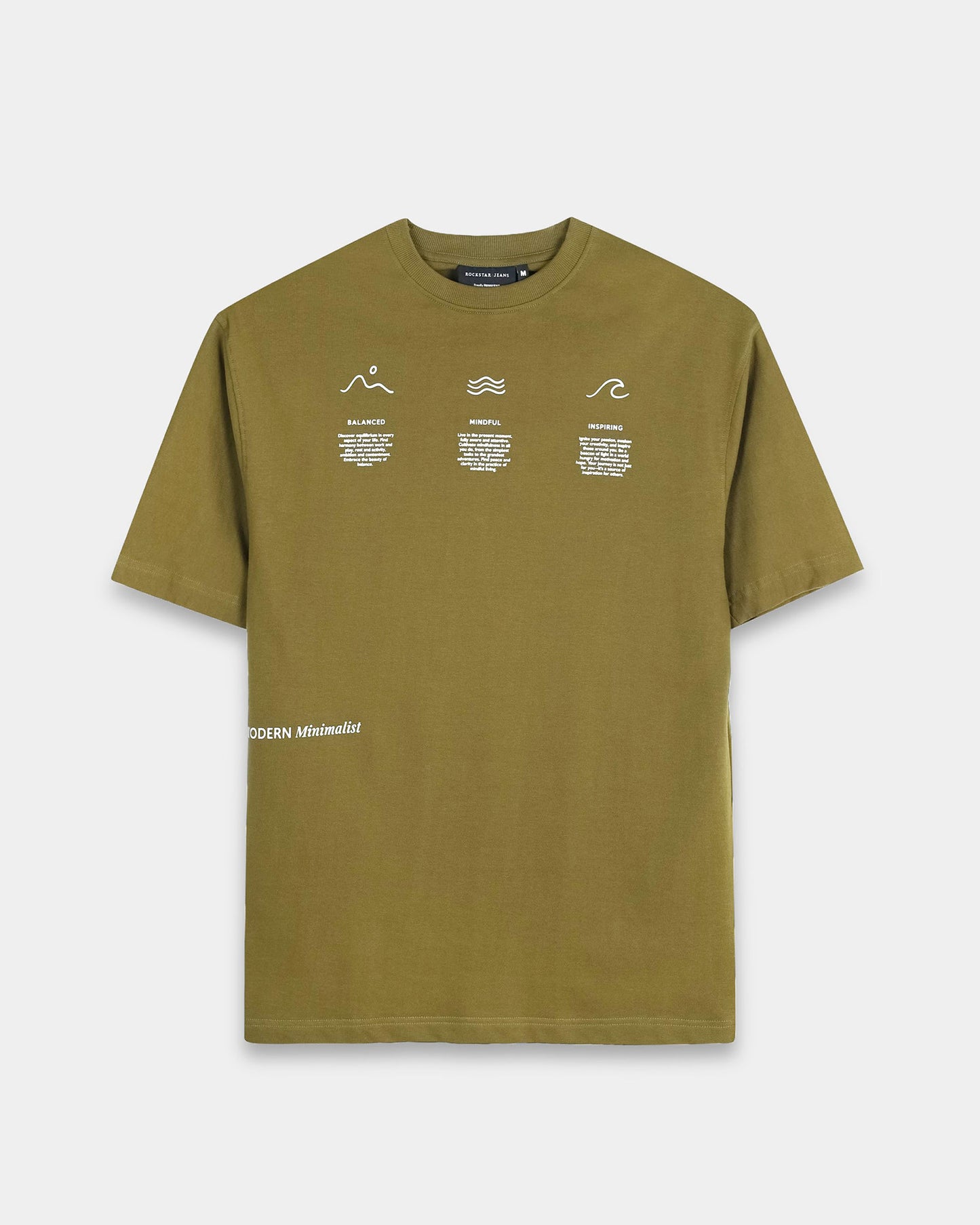 BALANCE OF THOUGHT MOSS GREEN TEE - Oversized fit