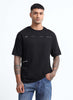 EXISTENCE REALM Oversized Cotton Printed T-Shirt Raven Black