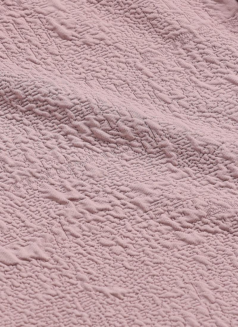 FOAM Regular Fit Crinkle Textured Shirt Blush Mauve -Fabric Detail View