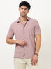 FOAM Regular Fit Crinkle Textured Shirt Blush Mauve