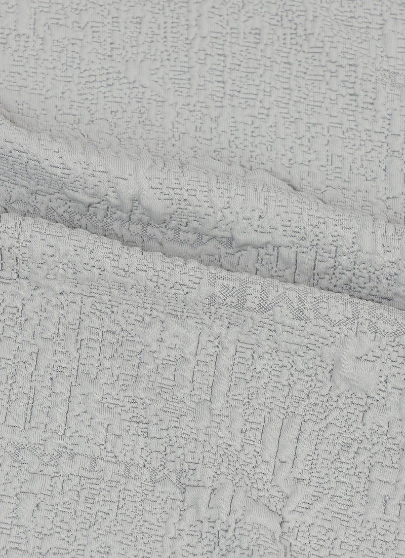 FOAM Regular Fit Crinkle Textured Shirt Mist Grey-Fabric Detail View