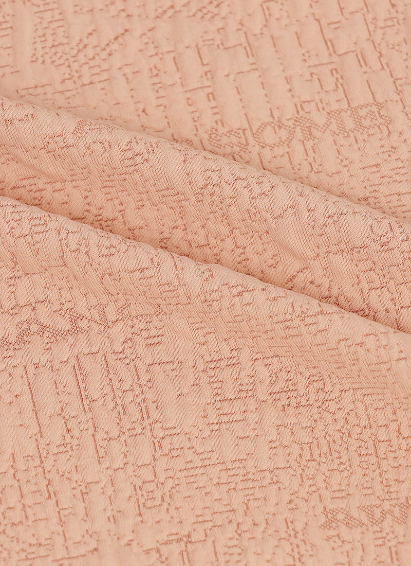 FOAM Regular Fit Crinkle Textured Shirt Peach Blush-Fabric Detail View 