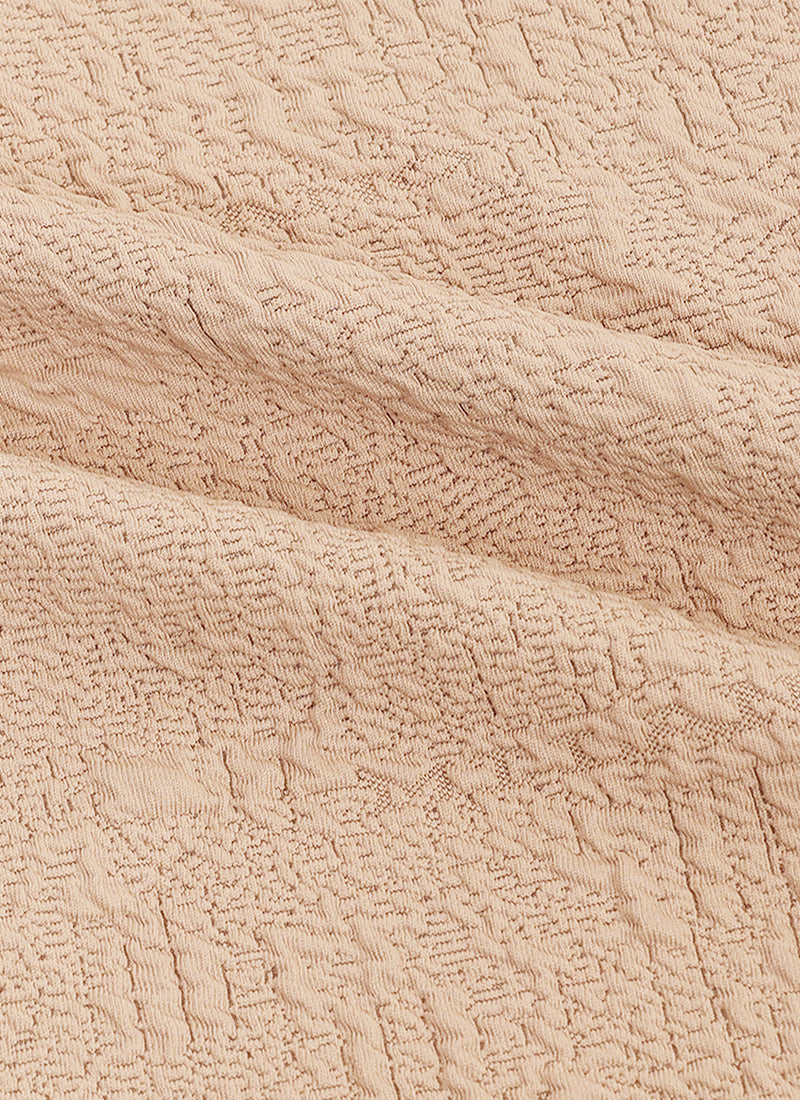 FOAM Regular Fit Crinkle Textured Shirt Sand Beige-Fabric detail View