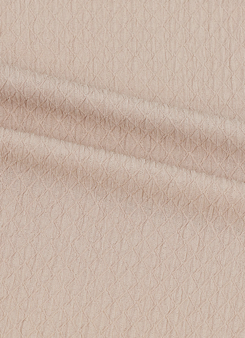 HALO Diamond Textured Knitted Shirt Light Pink- Fabric Detail View