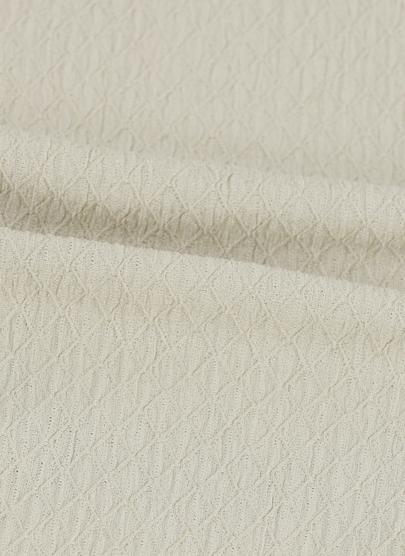 HALO Diamond Textured Knitted Shirt Sage Mist-Flatlay-Fabric Detail View