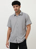 HALO Diamond Textured Knitted Shirt Silver Grey