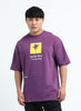 IGNITE YOUR GARDENING Oversized Cotton Printed T-Shirt Berry Purple