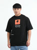IGNITE YOUR GARDENING Oversized Cotton Printed T-Shirt Midnight Black