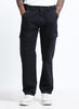 NOMAD Relaxed Fit 6 Pocket Cargo Denim Jeans Jet Black