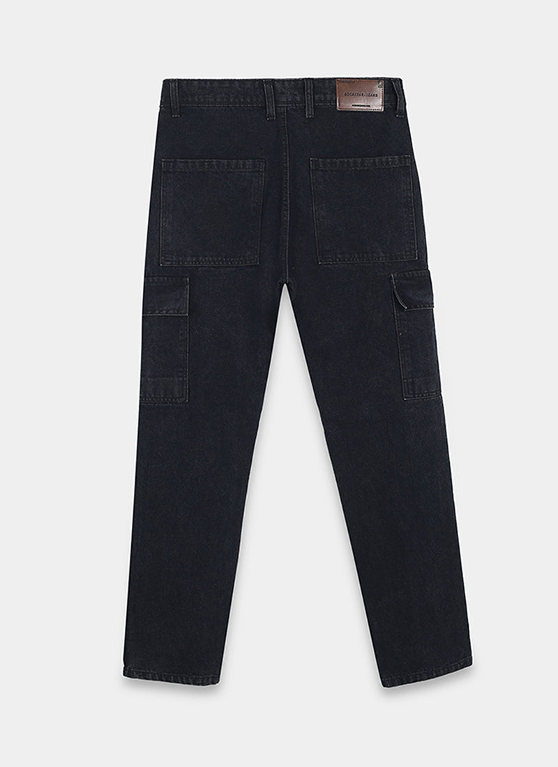 relaxed fit cargo jeans for men