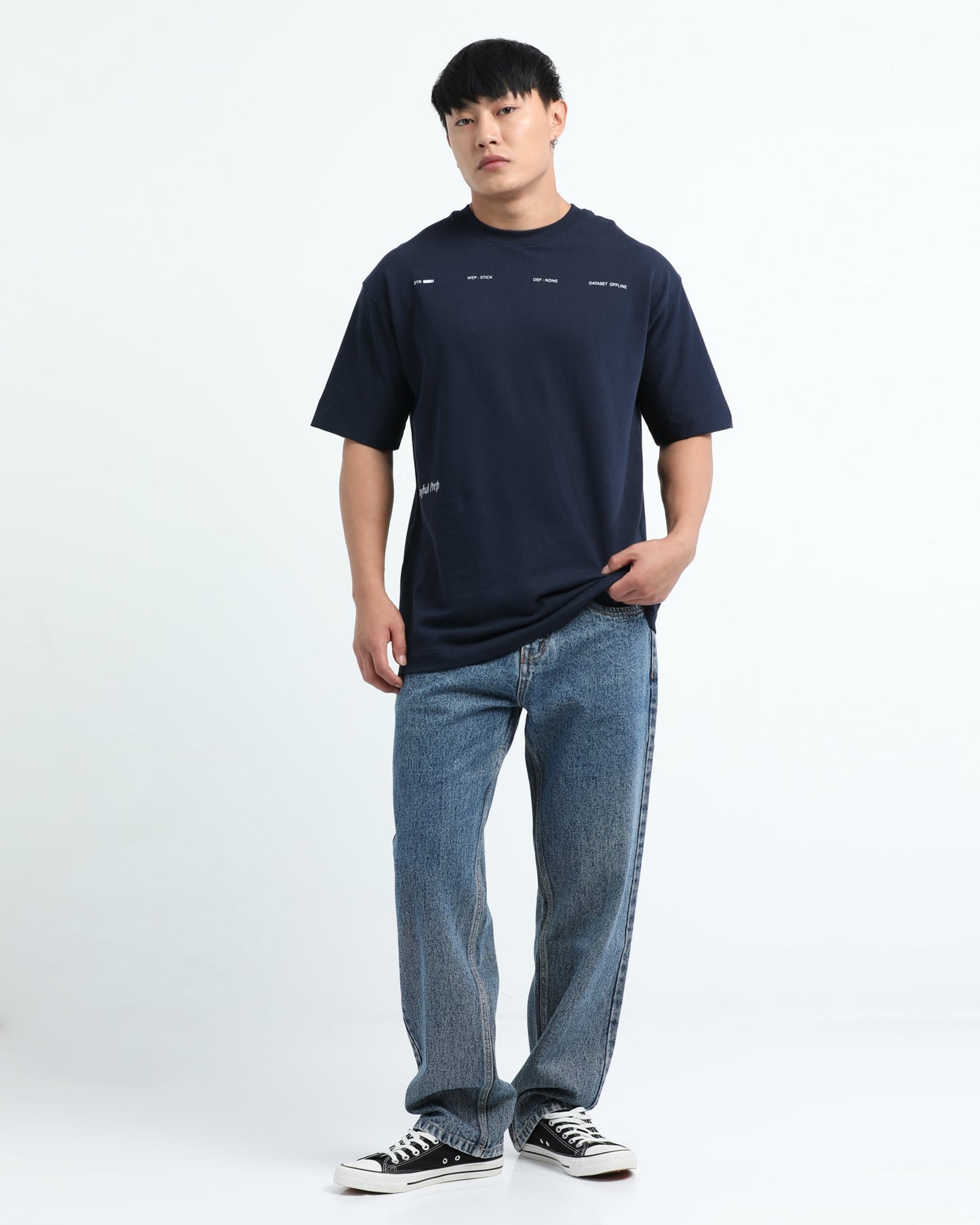  Mens round neck fitted T shirt