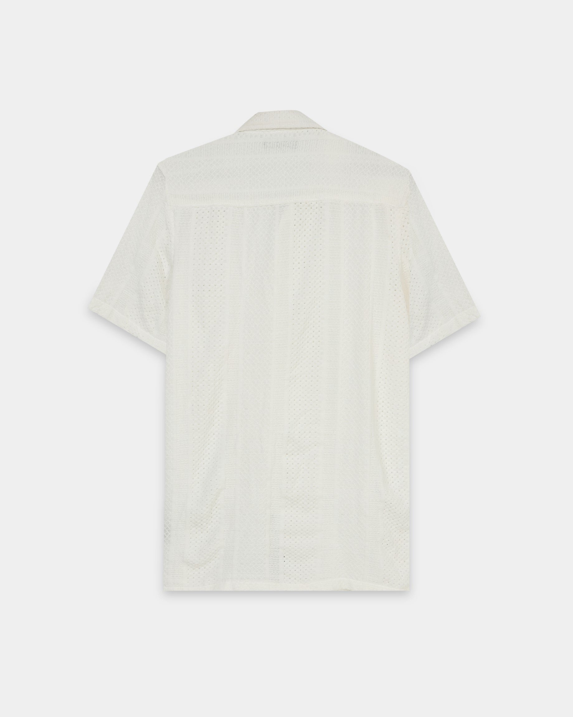 Mesh Texture White Shirt