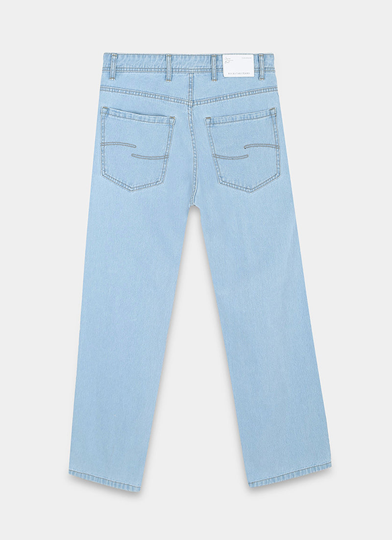 wash blue denim jeans