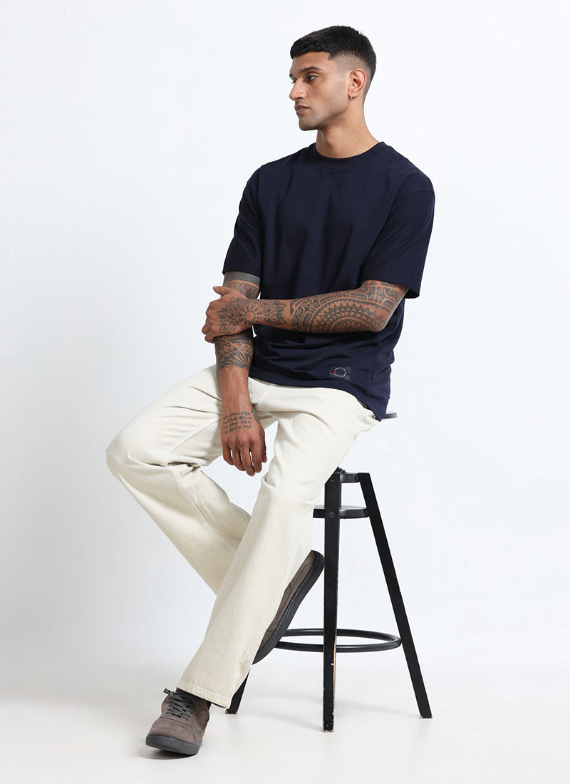 straight fit denim jeans for men